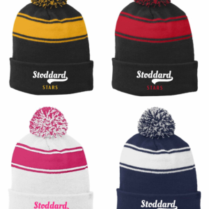 Stoddard Embroidered PomPom Beanie