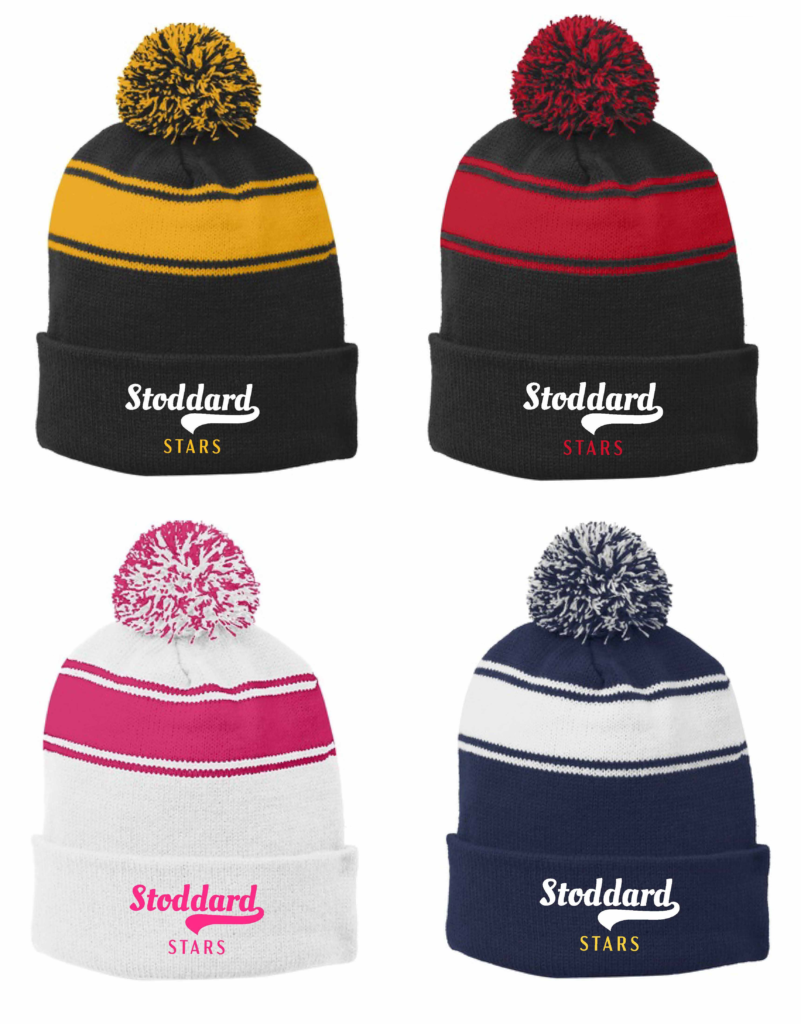 Stoddard Embroidered PomPom Beanie