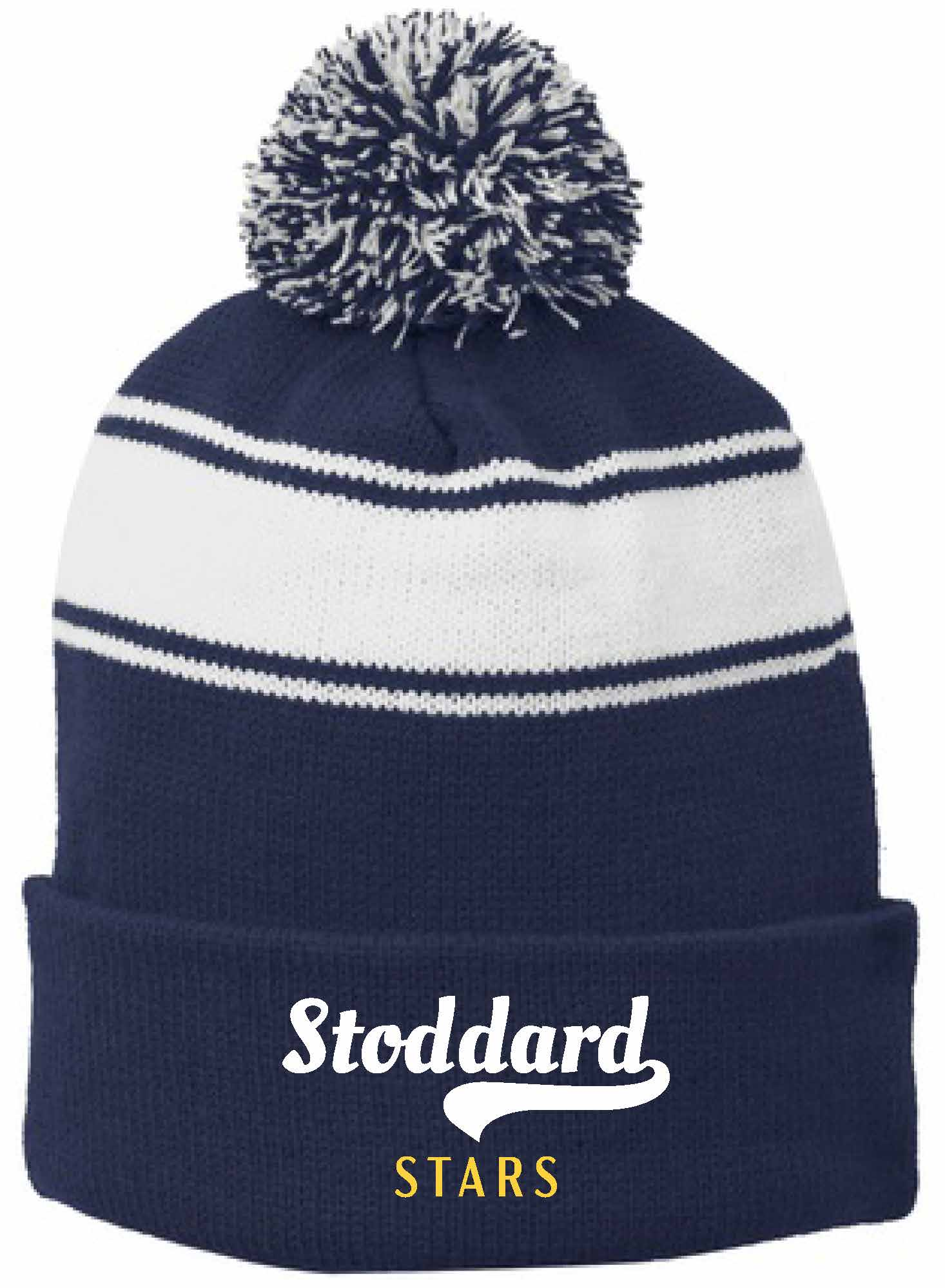 Stoddard Embroidered PomPom Beanie - Image 5