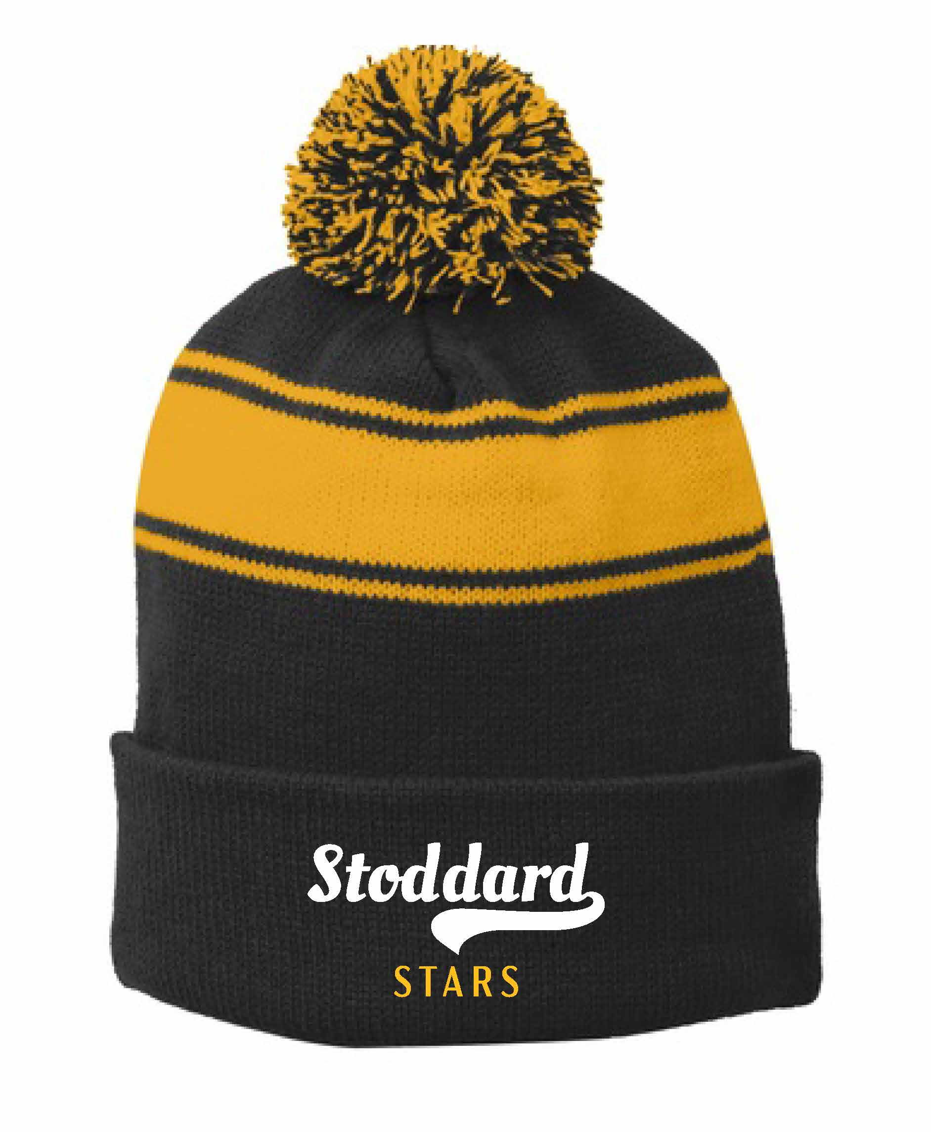 Stoddard Embroidered PomPom Beanie - Image 3
