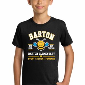 Barton Youth Printed T-Shirt-Black