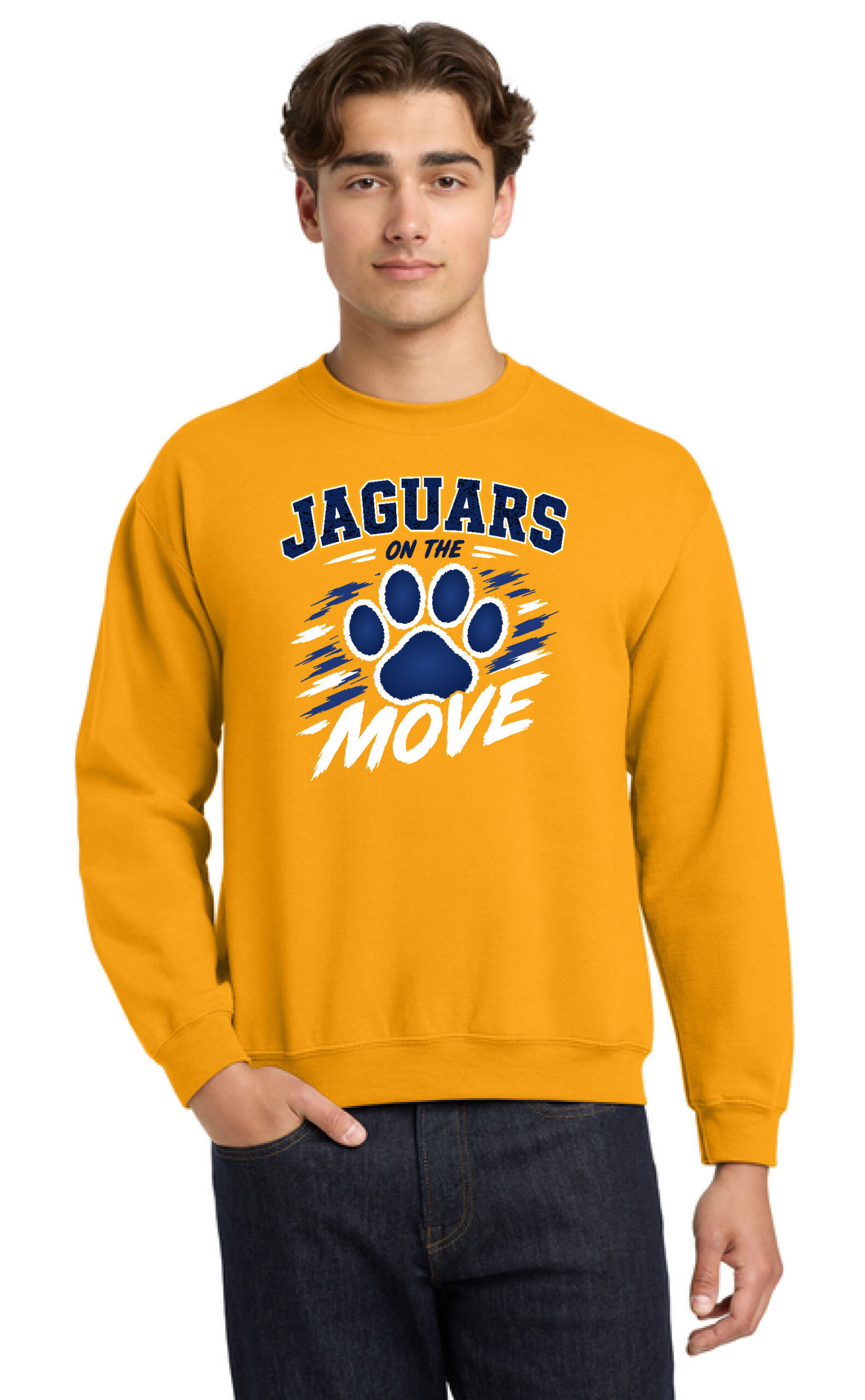 Olive Adult Printed Crewneck Sweatshirt - Image 3