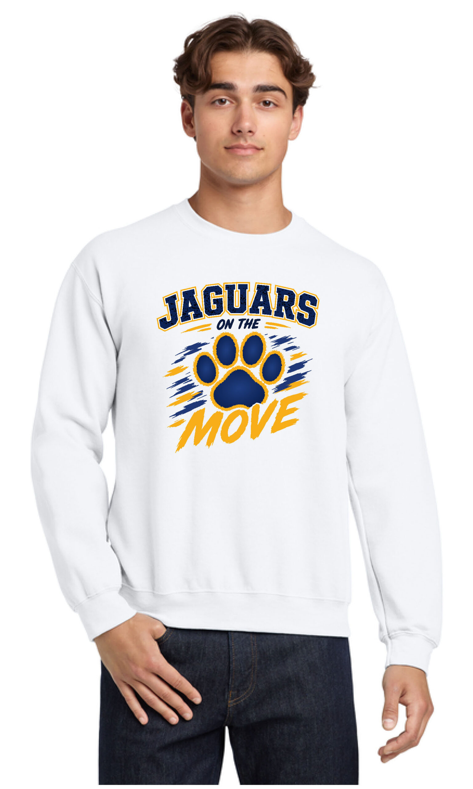 Olive Adult Printed Crewneck Sweatshirt - Image 2